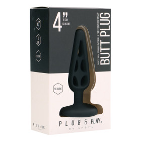 PLUG & PLAY 4” SILICONE BUTT PLUG BLACK