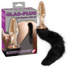 BLACK TAIL GLASS BUTTPLUG