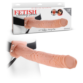 11" HOLLOW STRAP-ON FETISH FANTASY SERIES WHITE