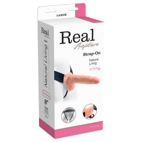 REAL RAPTURE AIR FEELING 8" HOLLOW STRAP-ON WITH SCROTUM WHITE