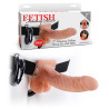 7" HOLLOW VIBRATING STRAP-ON FETISH FANTASY SERIES WHITE