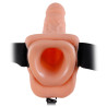 7" HOLLOW VIBRATING STRAP-ON FETISH FANTASY SERIES WHITE