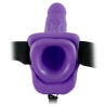 7" HOLLOW VIBRATING STRAP-ON FETISH FANTASY SERIES PURPLE