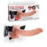 9" HOLLOW VIBRATING STRAP-ON FETISH FANTASY SERIES WHITE