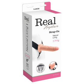 REAL RAPTURE AIR FEELING 8" HOLLOW STRAP-ON WHITE