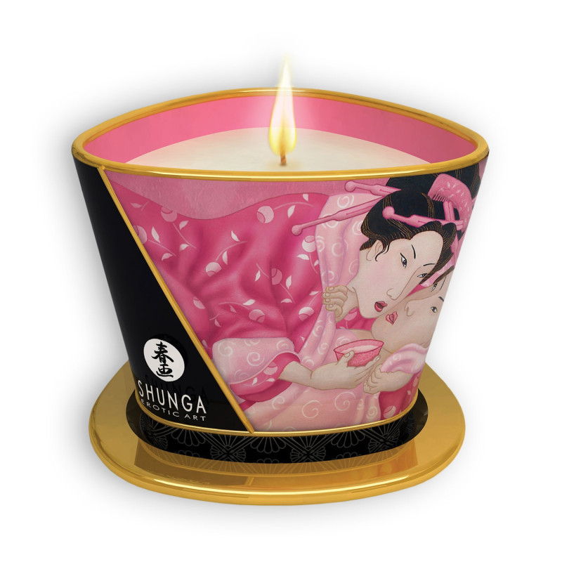 SHUNGA APHRODISIA MASSAGE CANDLE ROSE PETALS 170ML