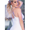 CR-4379 DRESS AND THONG WHITE