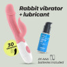 VIBROMASSEUR RABBIT MOCHI ROSE ET LUBRIFIANT À BASE D’EAU INCLUS CRUSHIOUS