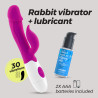 VIBROMASSEUR RABBIT MOCHI VIOLET ET LUBRIFIANT À BASE D’EAU INCLUS CRUSHIOUS