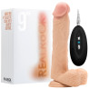 REALROCK 9” REALISTIC VIBRATOR WITH TESTICLES WHITE
