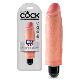 KING COCK VIBRATING STIFFY 6” REALISTIC VIBRATOR WHITE