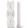 ZIG ZAG RECHARGEABLE AND SELF-HEATING VIBRATOR WHITE