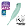 SATISFYER TWIRLING PRO VIBRATOR WITH CONNECT APP MINT