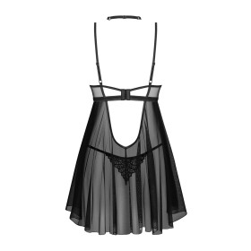 Donarella babydoll et String - Noire - NP