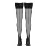 Bas autofixants couture noir 1 - Cotelli Legwear