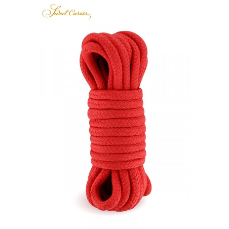 Corde de bondage rouge 5m - Sweet Caress