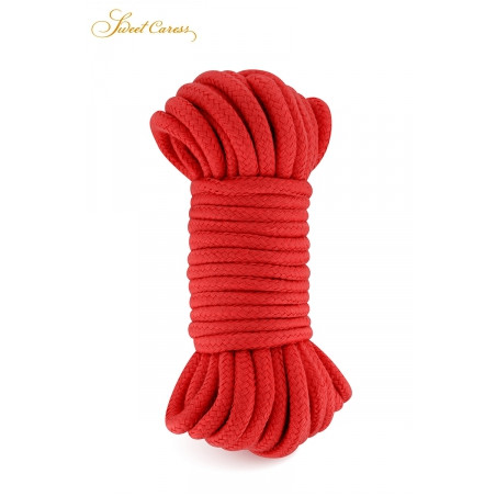 Corde de bondage rouge 10m - Sweet Caress