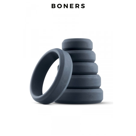 Set de 6 anneaux de pénis larges - Boners