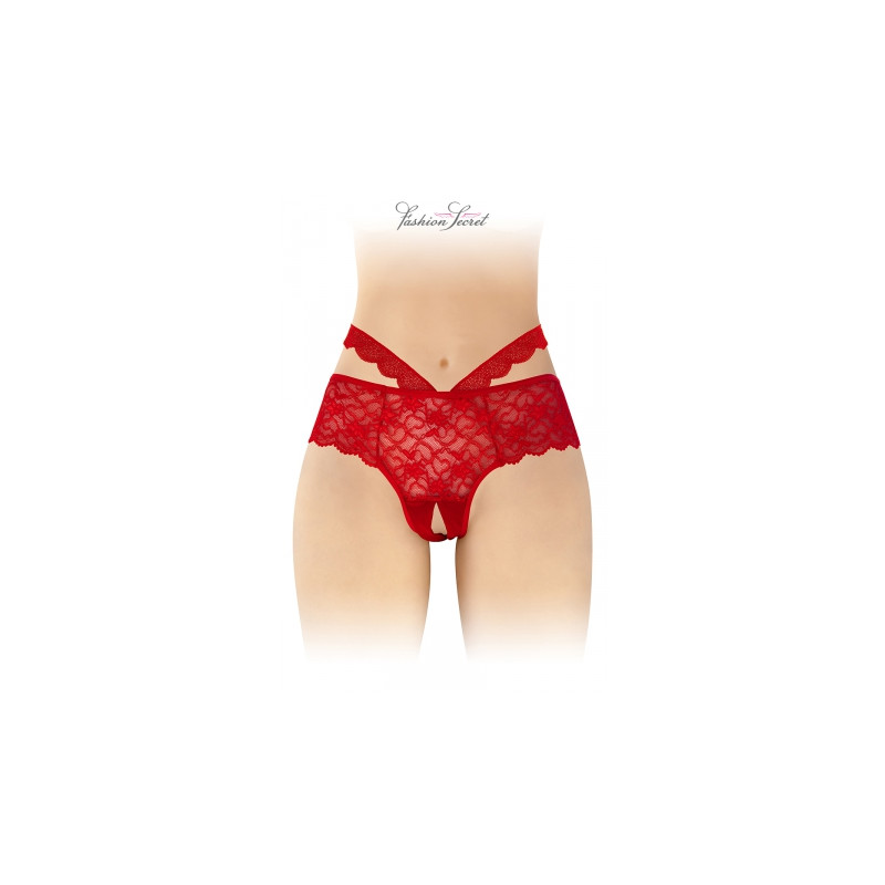 Culotte ouverte rouge Marie - Fashion Secret