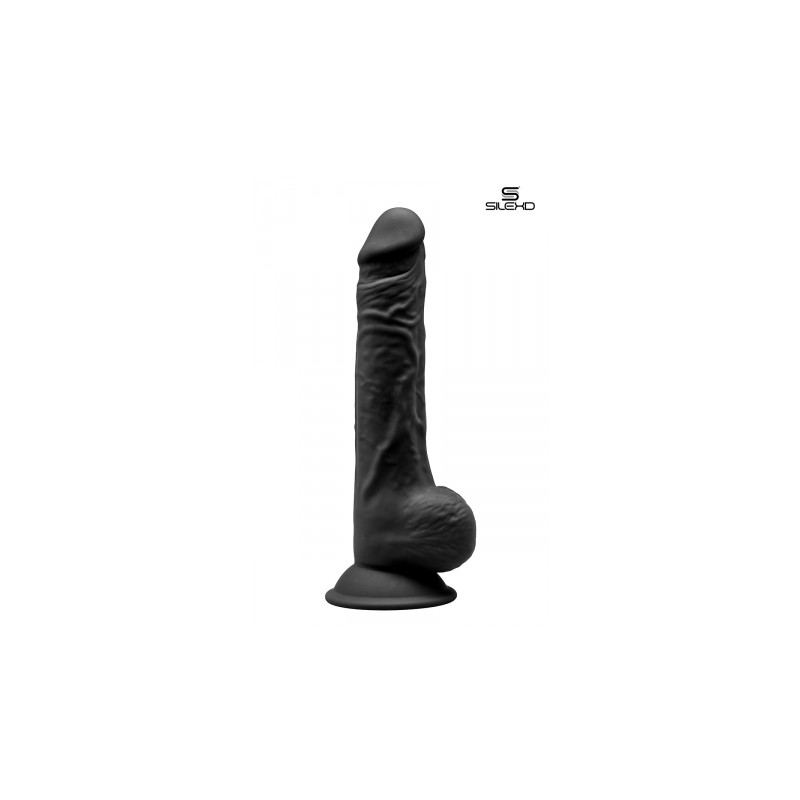 Gode double densité noir 24 cm - Modèle 3