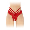 Tanga ouvert Anne - rouge