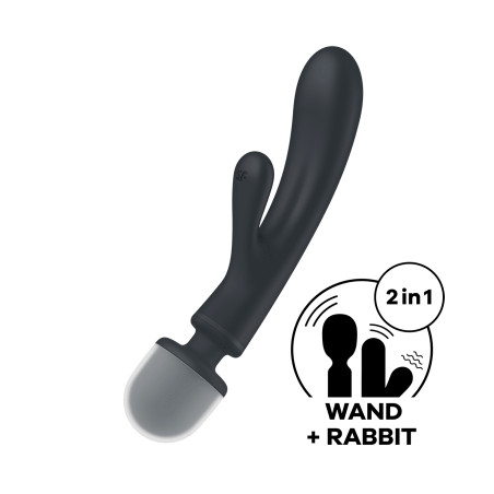 Triple lover Rabbit et Wand Satisfyer - Noir