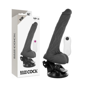 BASECOCK - VIBRATEUR RÉALISTE TÉLÉCOMMANDE NOIR 19 CM -O- 4