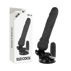 BASECOCK - VIBRATEUR RÉALISTE TÉLÉCOMMANDE NOIR 19.