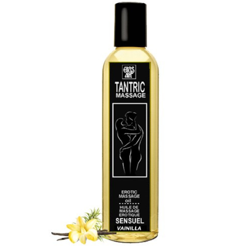 EROS-ART - HUILE DE MASSAGE TANTRIQUE NATURELLE ET VANILLE APHRODISIAQUE 200 ML