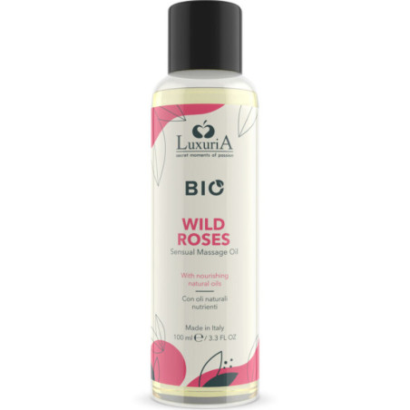 INTIMATELINE LUXURIA - HUILE DE MASSAGE BIO ROSES SAUVAGES 100 ML