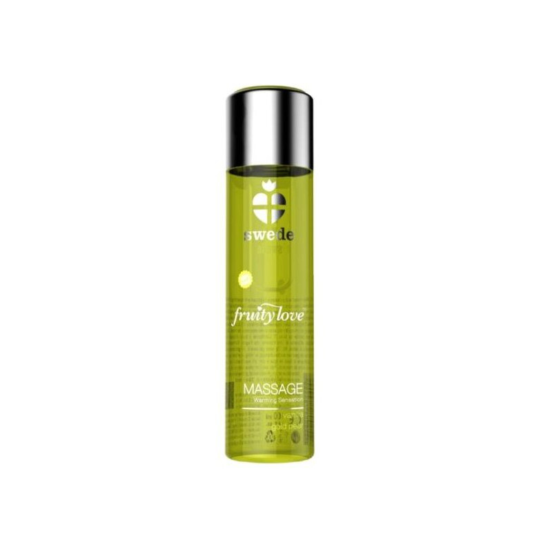 SWEDE - FRUITY LOVE EFFET RÉCHAUFFANT HUILE DE MASSAGE VANILLE ET POIRE D''OR 60 ML.