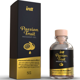 INTT MASSAGE & ORAL SEX - GEL DE MASSAGE SAVEUR FRUIT DE LA PASSION AVEC EFFET CHALEUR