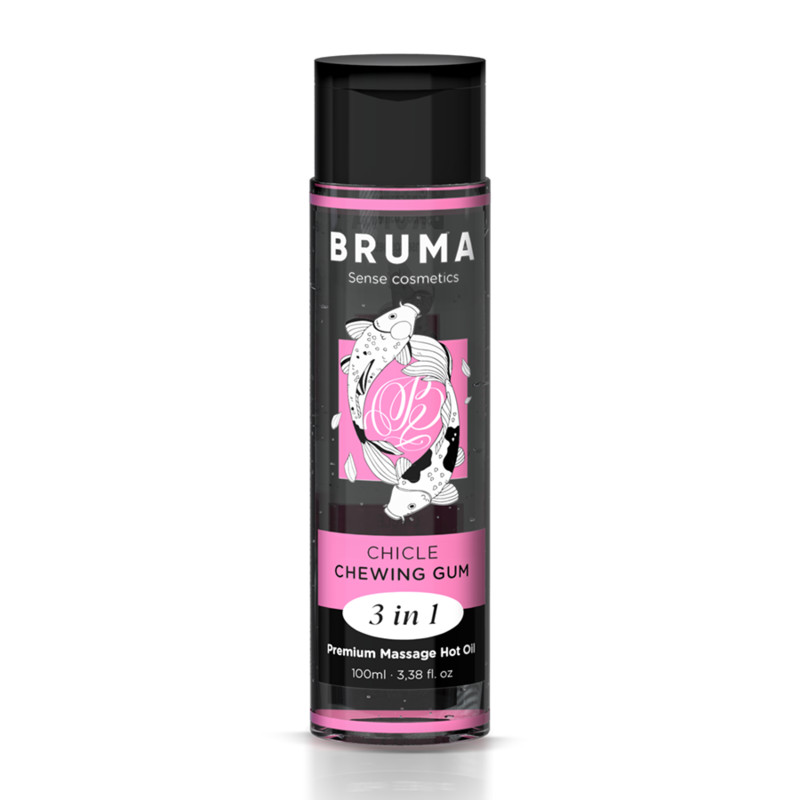 BRUMA - HUILE DE MASSAGE PREMIUM EFFET CHALEUR SAVEUR GOMME 3 EN 1 - 100 ML