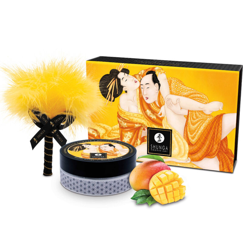 SHUNGA - KIT DE POUDRE DE MASSAGE COMESTIBLE MANGUE