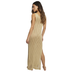 Robe longue de plage tricotée décolleté V Complementos