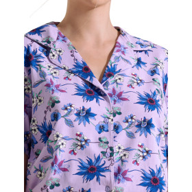 Pyjama short chemise manches courtes Flowers