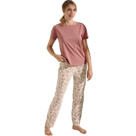 Pyjama pantalon t-shirt manches courtes Nina