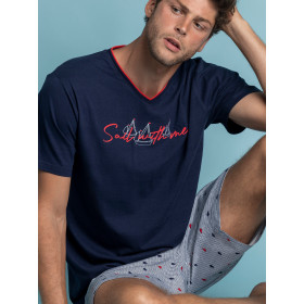 Pyjama tenue d'intérieur short t-shirt Sailing