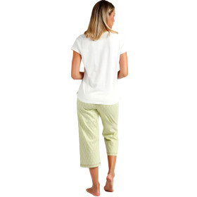 Pyjama tenue d'intérieur pantalon palazzo t-shirt Vacay Mood