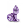 Plug bijou aluminium chromé violet S