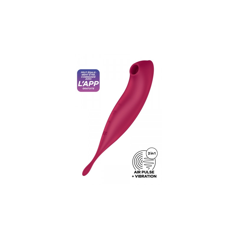 Stimulateur Satisfyer Twirling Pro+ Connecté rouge