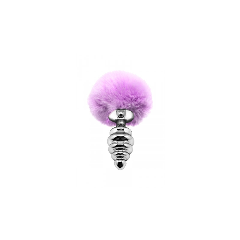 Plug métal Fluffy Twist M mauve - Alive