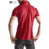 Chemise manches courtes wetlook rouge Carlo - Regnes