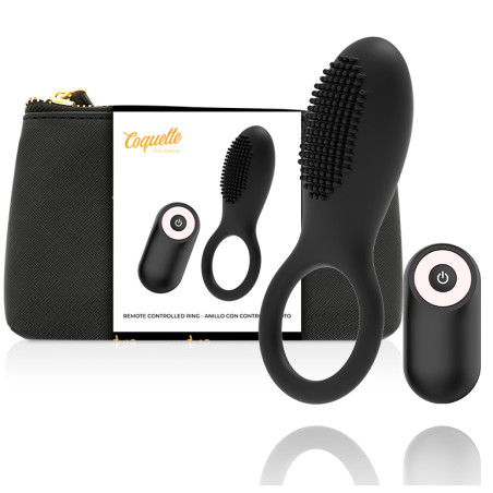 COQUETTE TOYS - COCKRING TÉLÉCOMMANDE RECHARGEABLE NOIR/ OR