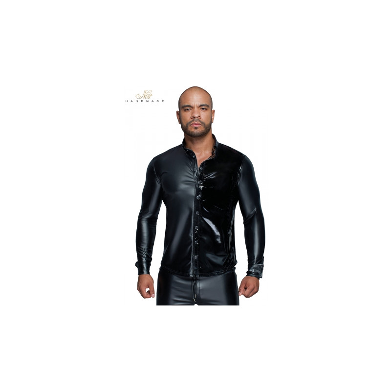 Chemise wetlook et vinyle H064