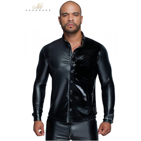 Chemise wetlook et vinyle H064