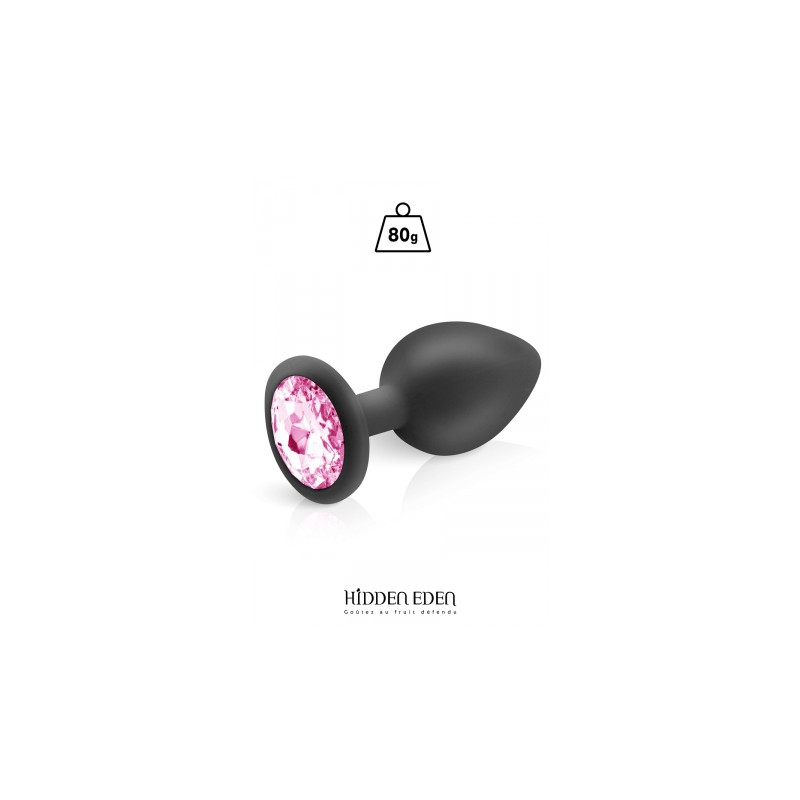 Plug bijou silicone noir L - Hidden Eden