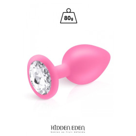 Plug bijou silicone rose L - Hidden Eden