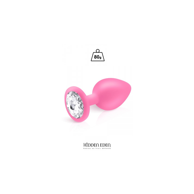 Plug bijou silicone rose L - Hidden Eden