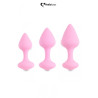 Coffret 3 plugs anal Bibi - rose